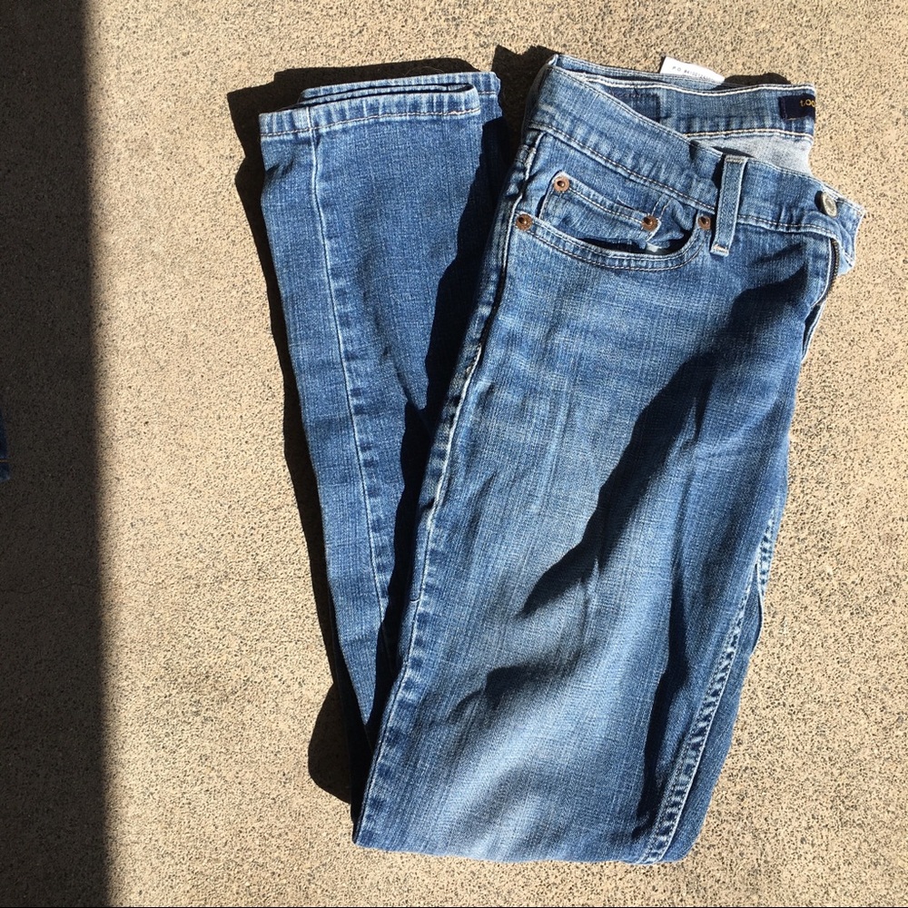 Levi skinny low rise jeans